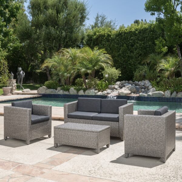 4pc Outdoor Wicker Sofa Set - NH915592 - Image 4