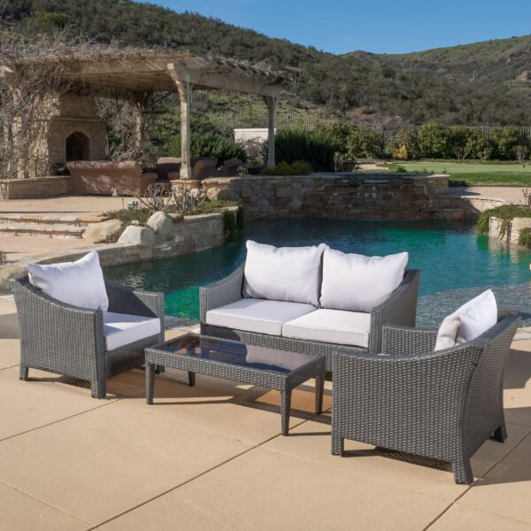 4pc Outdoor Wicker Sofa Set - NH360692 - Image 3